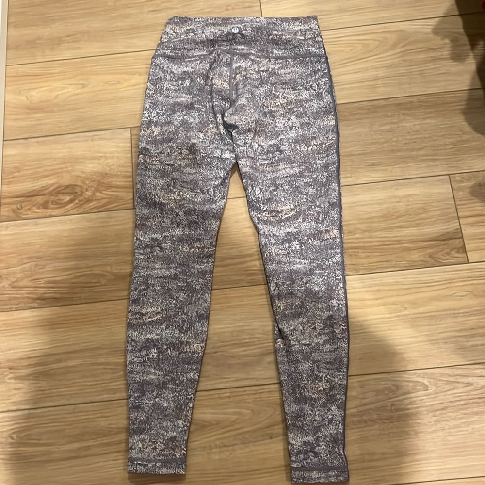 lululemon gray wunder under high rise full length leggings